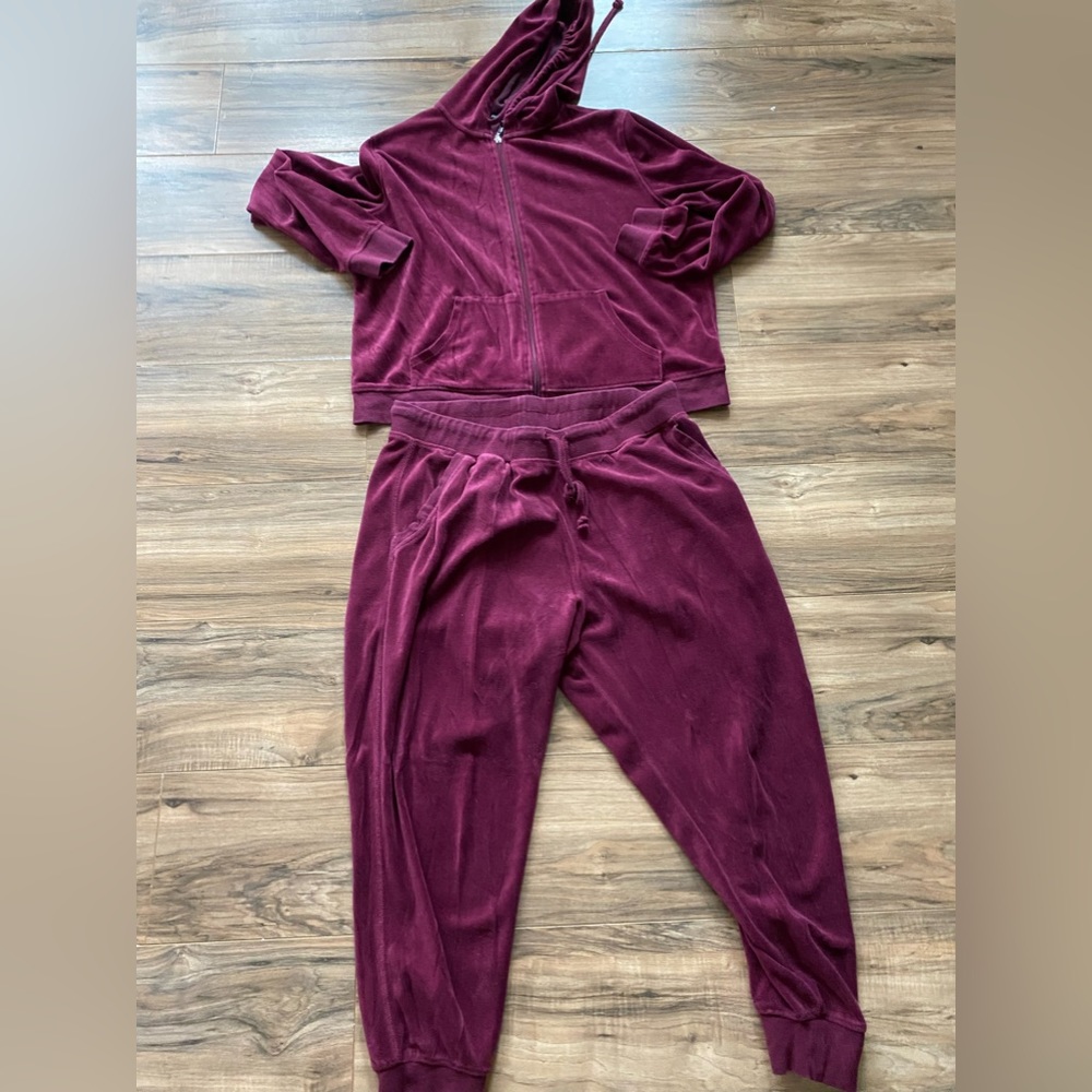 Velvet track suit set size 1x